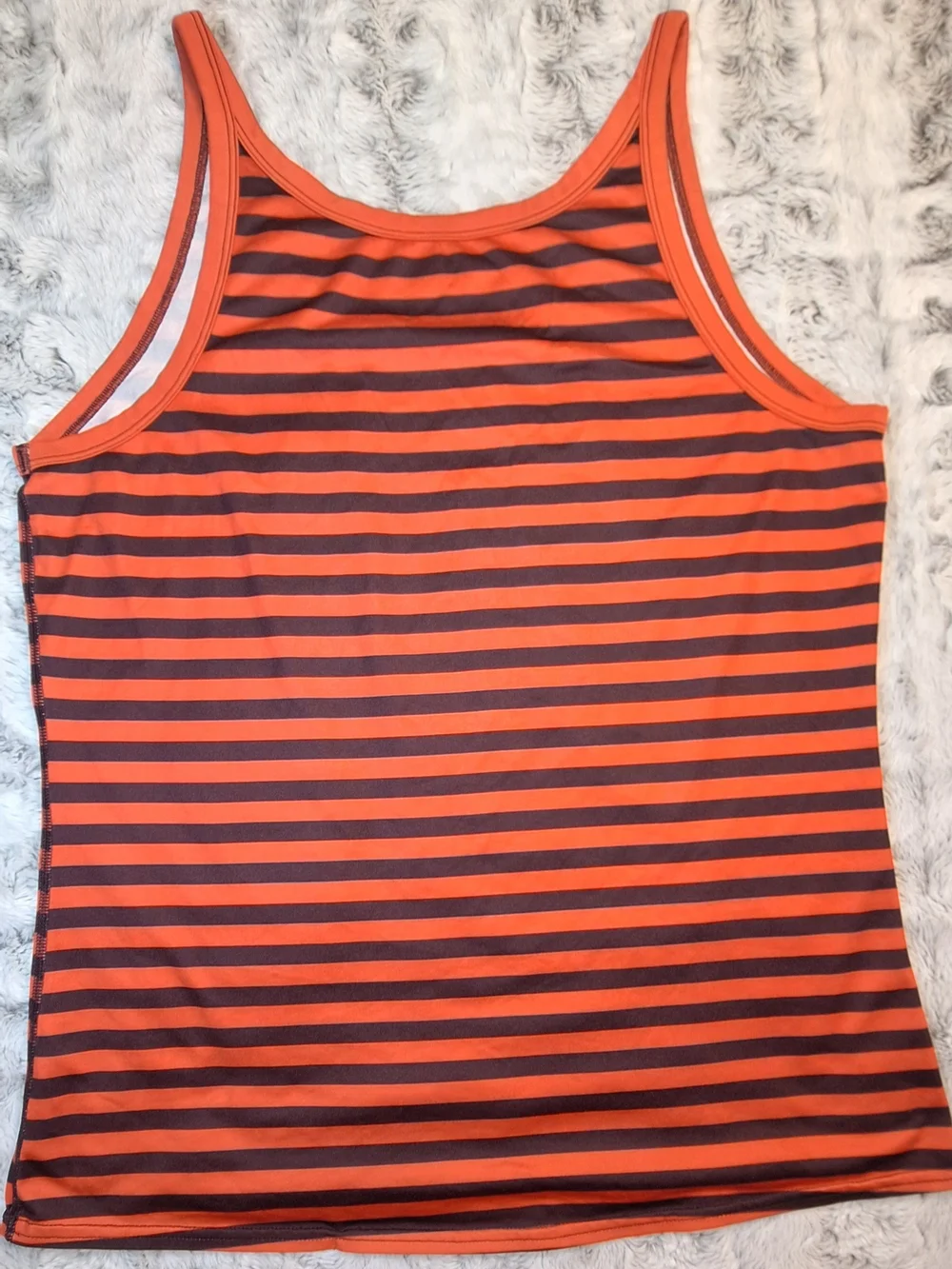Patagonia Orange and Black Striped Women’s Tank Top - Picture 2 of 4